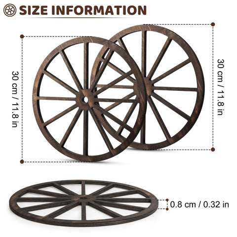 Close-up of Vituney rustic wooden wagon wheel grain and texture