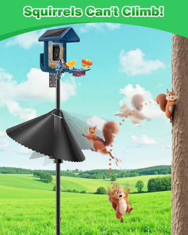 VIUBIRD weather-resistant metal baffle stands up to rain and sun