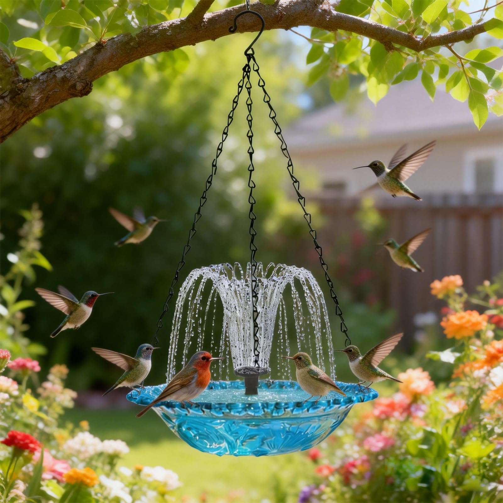 VIUMVC solar bird bath daily-use fountain powered by sunlight