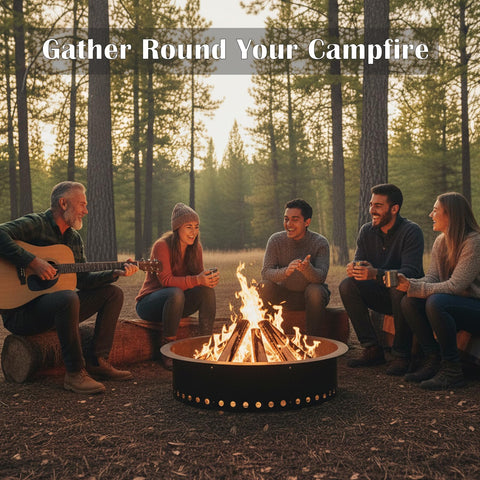 Vivagarden fire ring spans 36 inches for large backyard gatherings.