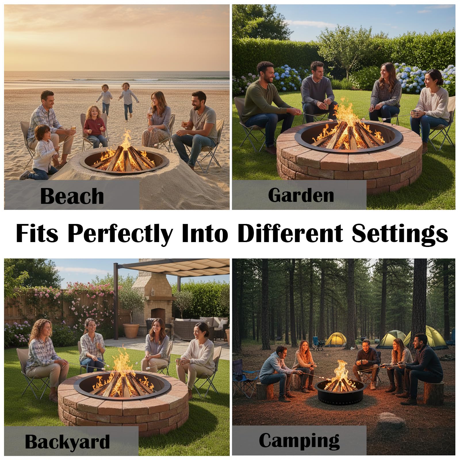 Vivagarden fire ring suitable for camping and outdoor warmth.