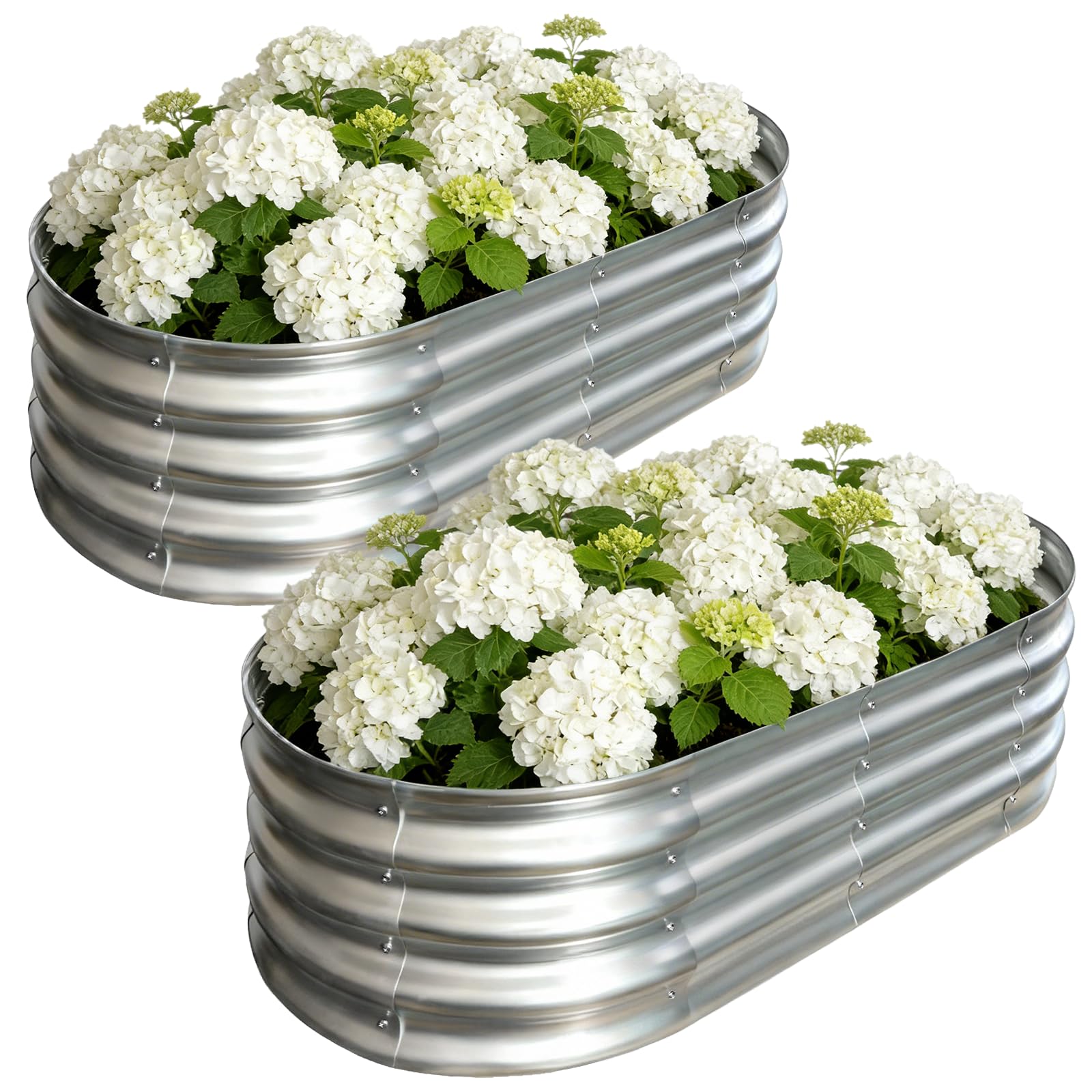 Vivagarden oval raised garden bed assembly enables quick, versatile setup.