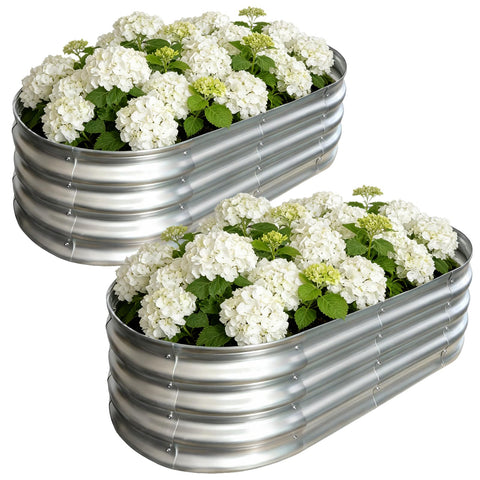 Vivagarden oval raised garden bed assembly enables quick, versatile setup.
