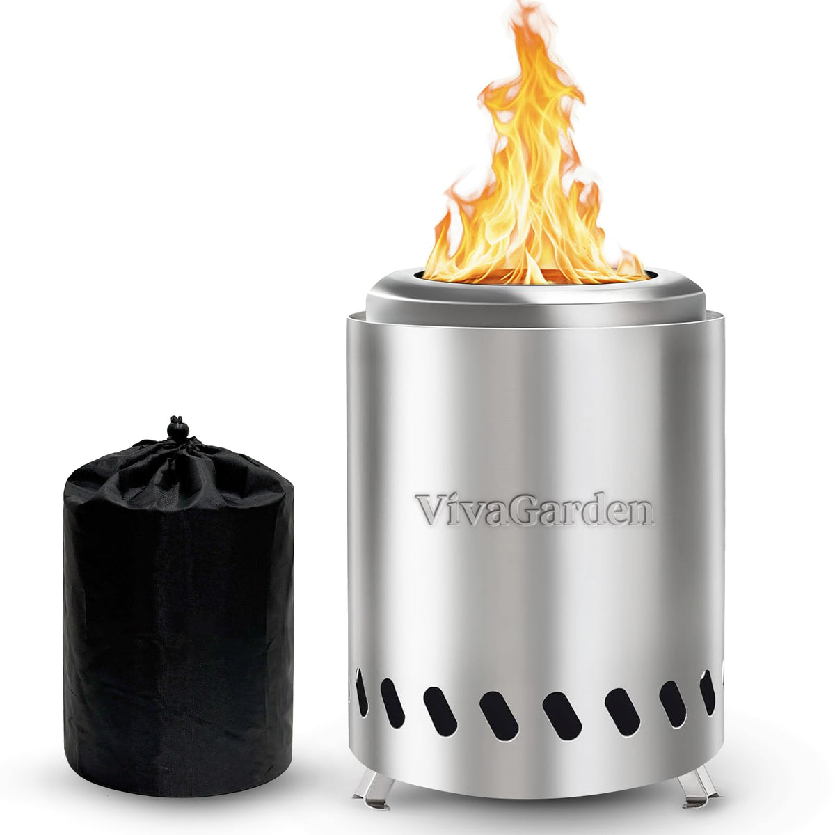 Vivagarden tabletop fire pit compact design for easy outdoor setup.