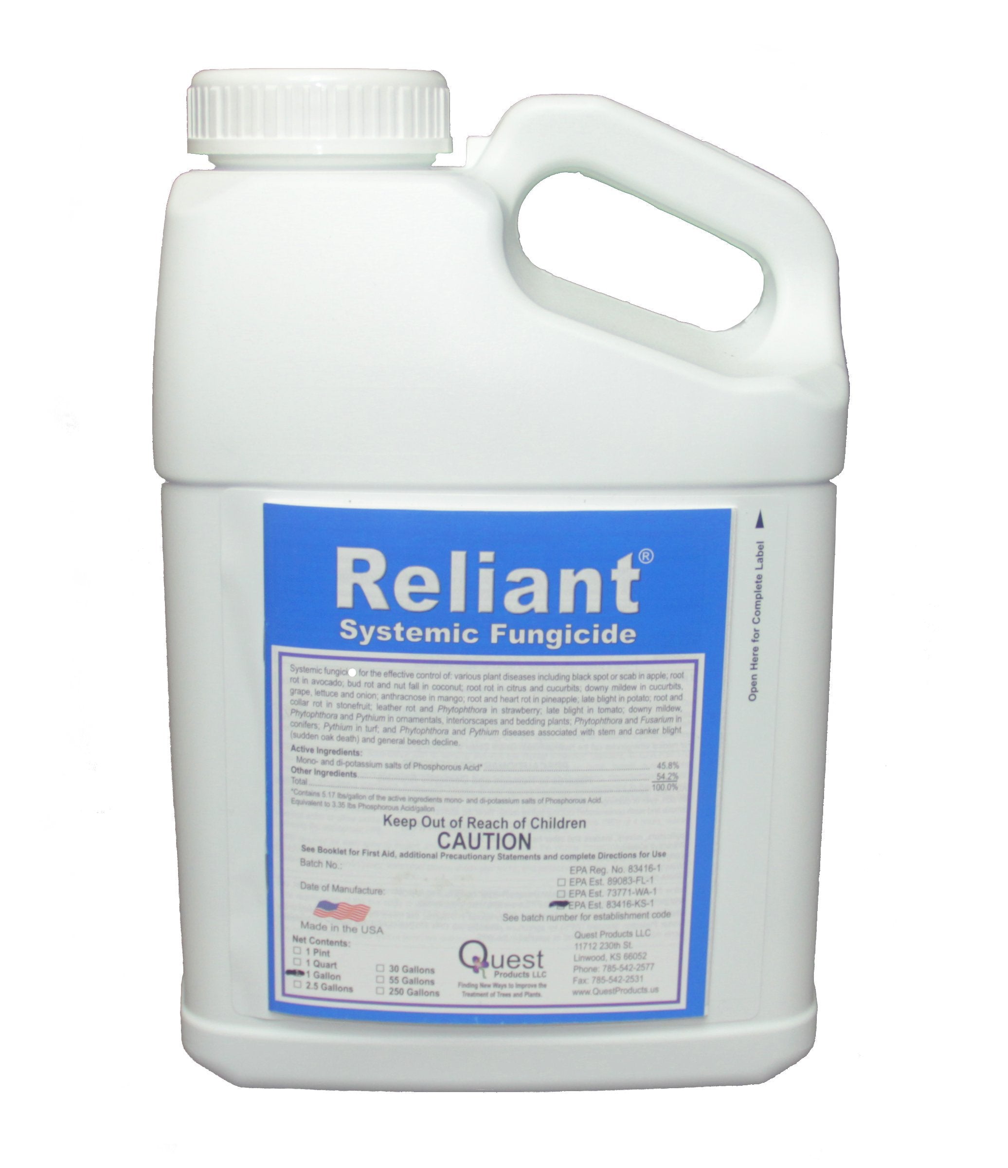 VivaGrow Reliant fungicide bottle ready for foliar spray to protect plants