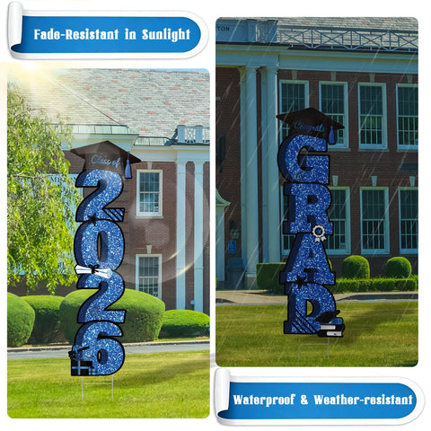 Vivantia 2026 graduation sign large close-up blue for focal display