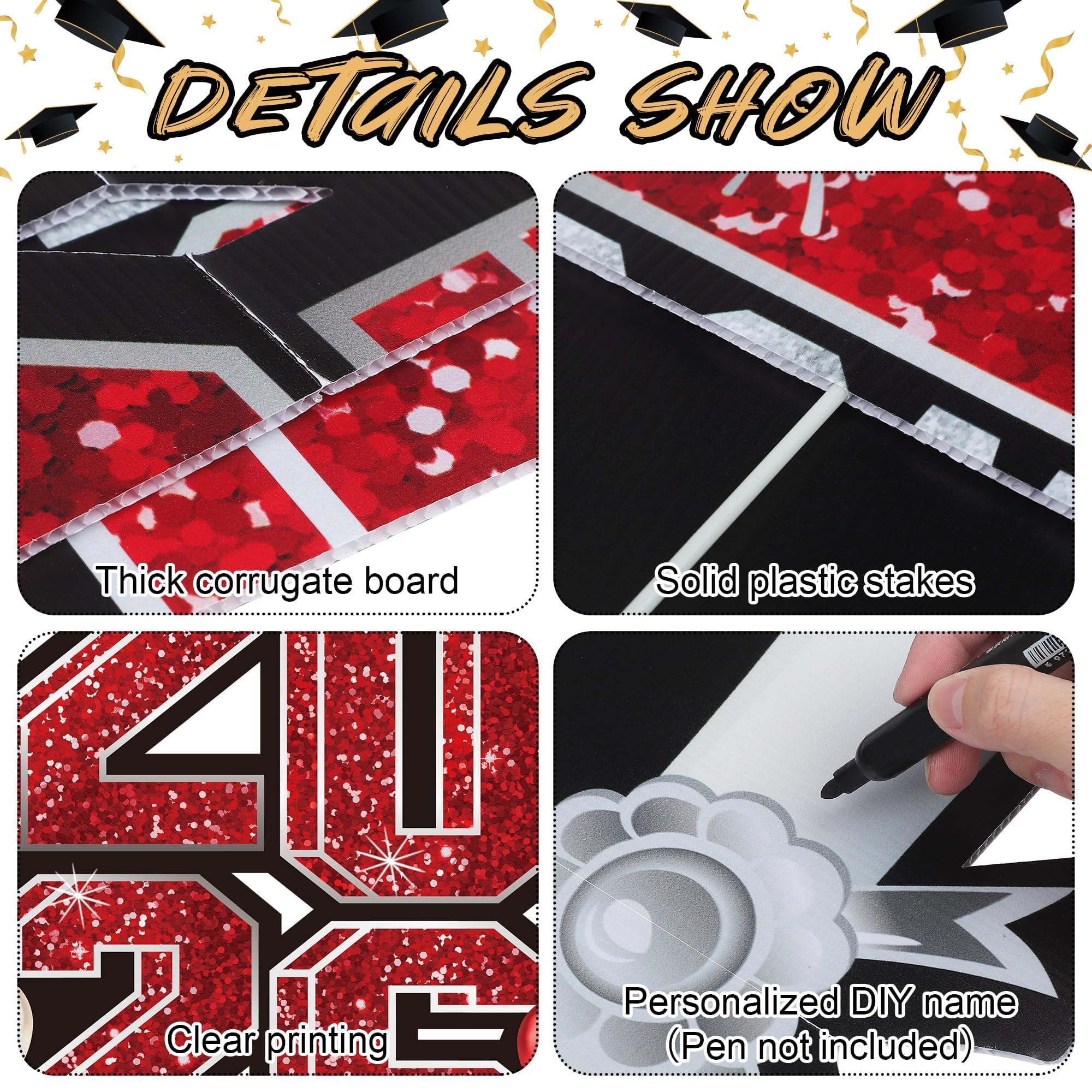 Vivantia 2026 yard sign metal H-stakes provide stable placement