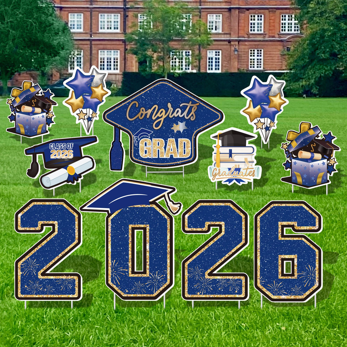 Vivantia Class of 2026 cap yard sign for outdoor graduation display