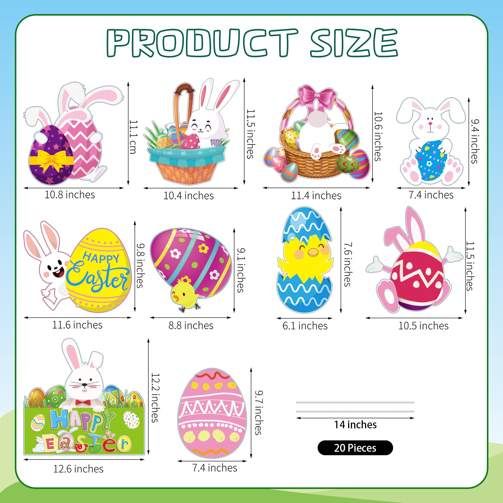 Vivantia Easter yard sign egg highlighting colorful garden path