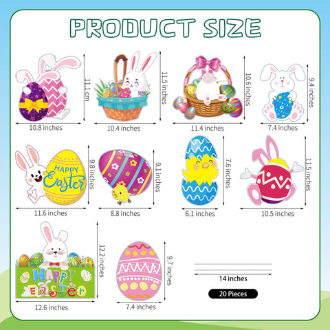 Vivantia Easter yard sign egg highlighting colorful garden path