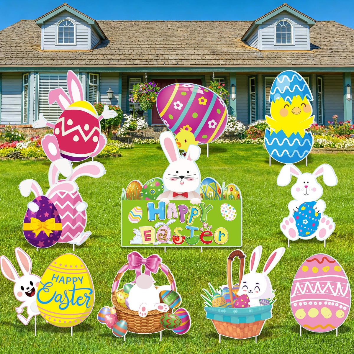 Vivantia Easter yard sign rabbit for a welcoming outdoor display