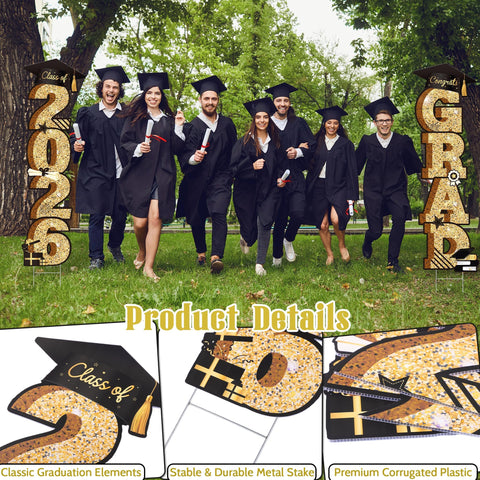 Vivantia graduation yard sign stake set included for secure setup