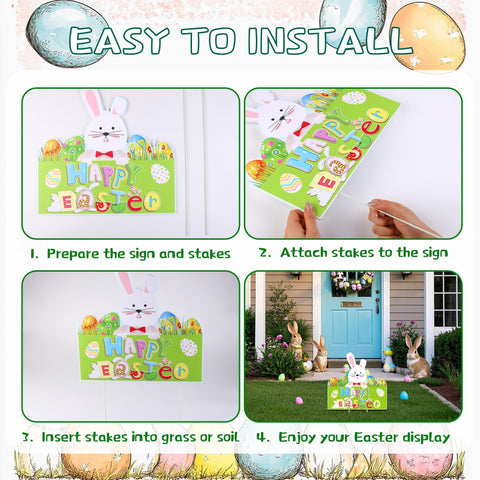 Vivantia Happy Easter letters yard sign adds cheerful typography
