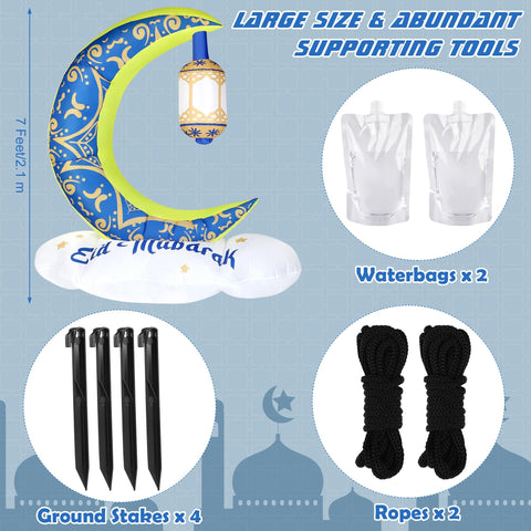 Vivantia Ramadan Mubarak lantern crescent inflatable for garden decor