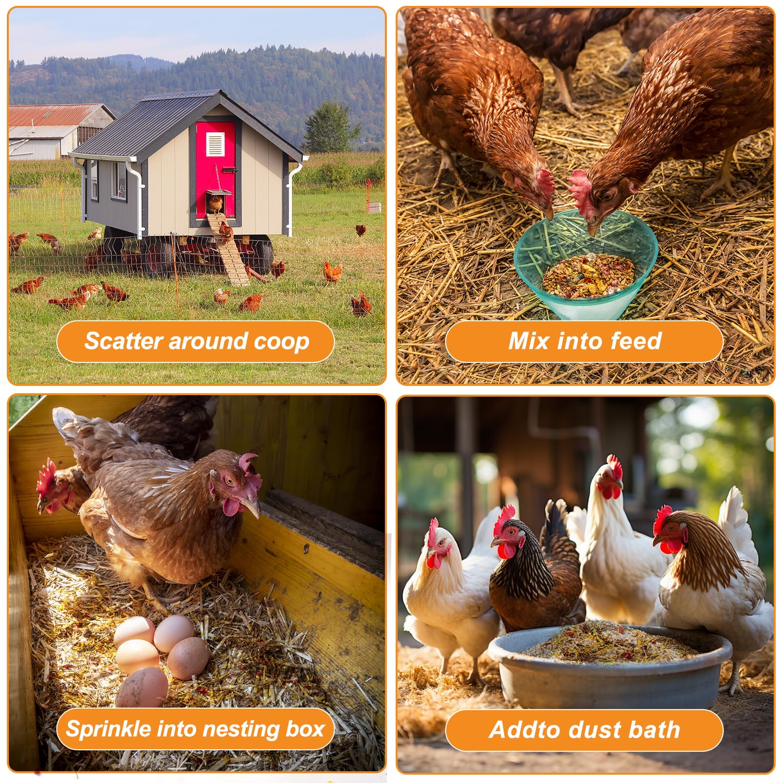 Vivaretio nesting-box-treats tasty enrichment for hens.