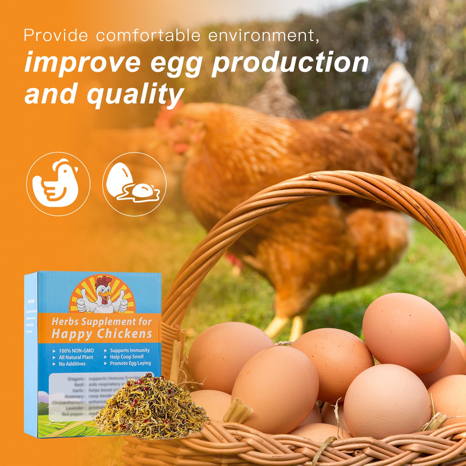 Vivaretio poultry-feed-mix easily integrates with existing feed.