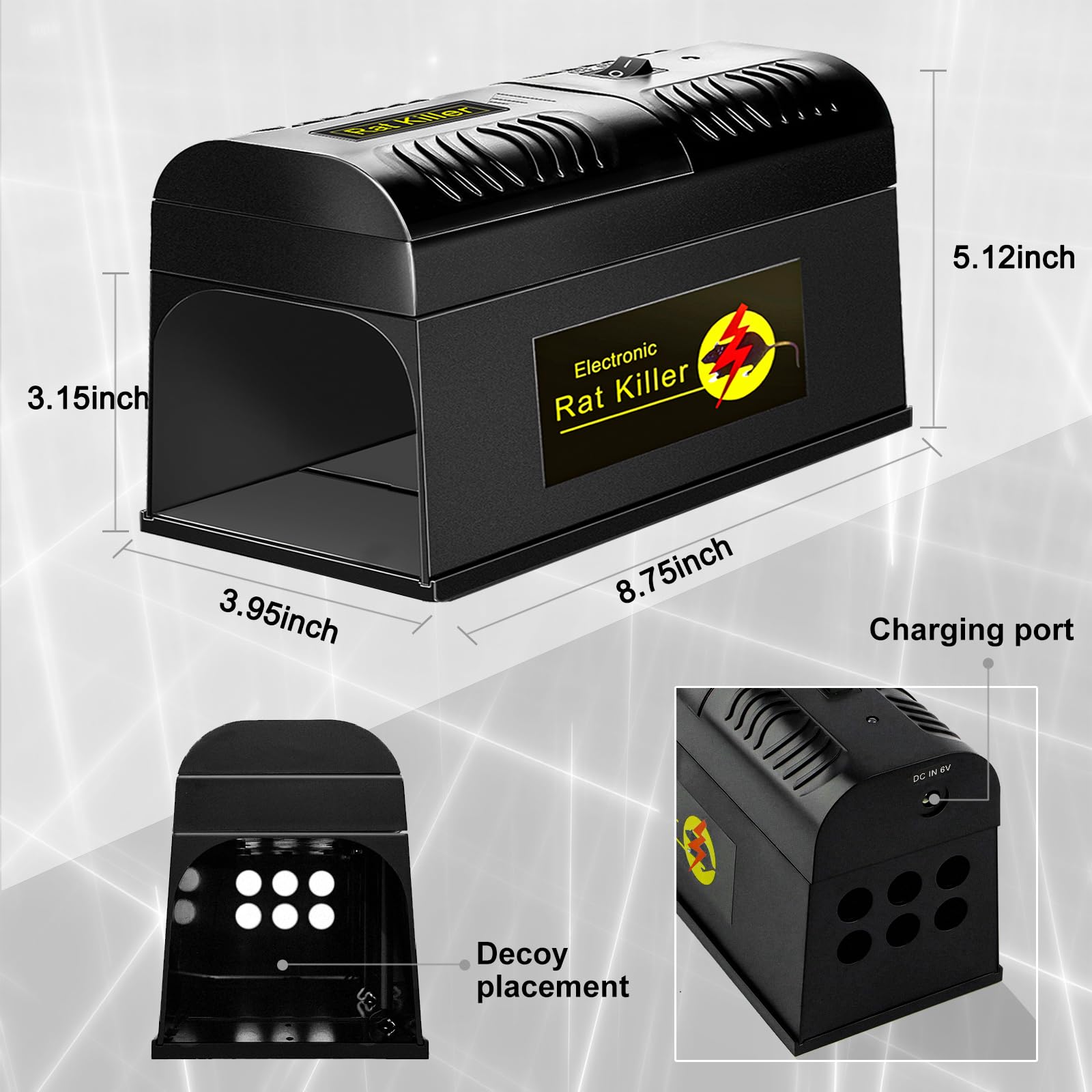 Vivideal Upgraded Rat Trap no-touch disposal ensures mess-free cleanup.