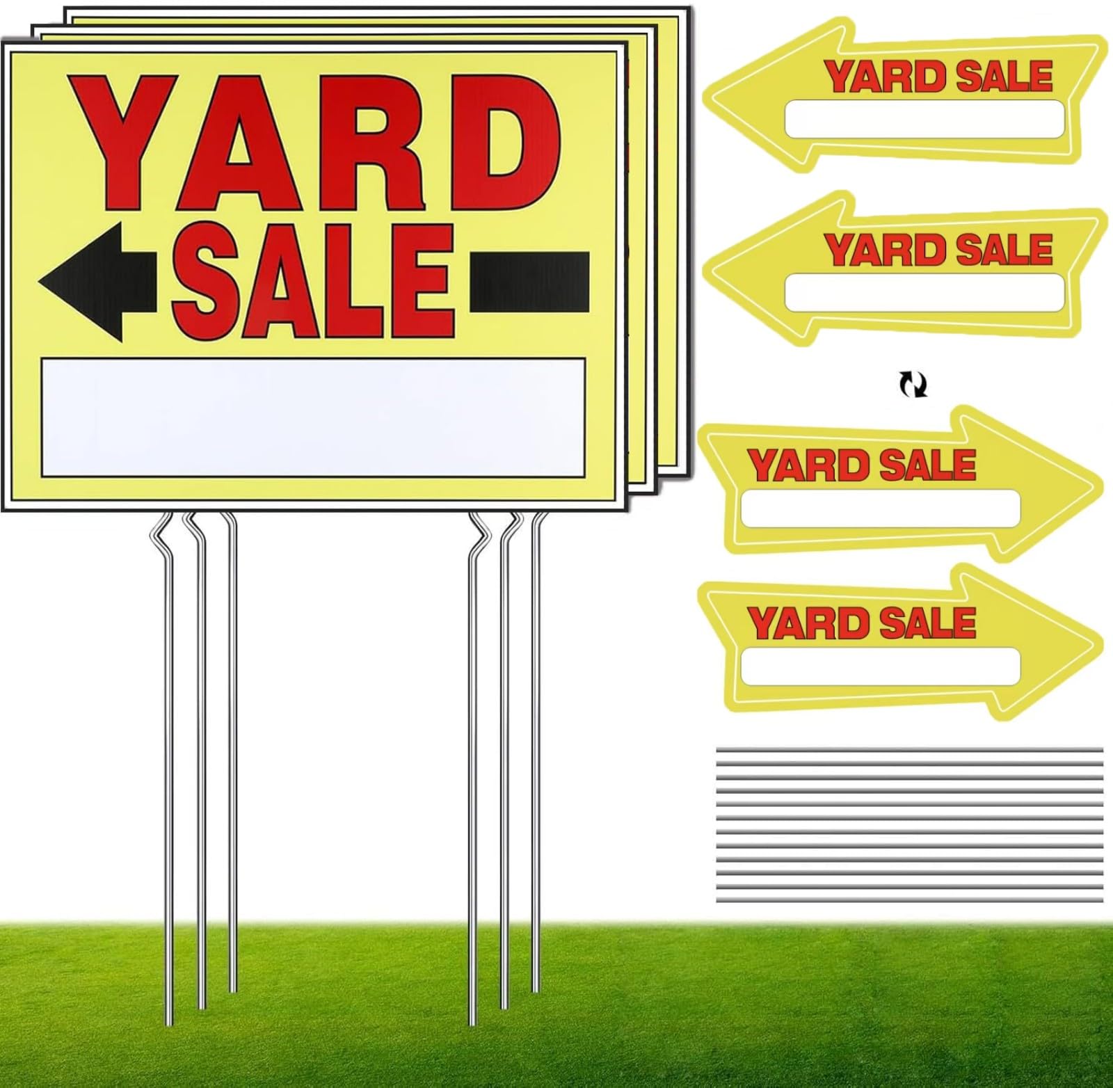 Vividsphere for-sale sign double-sided with metal stake boosts curb appeal and visibility.
