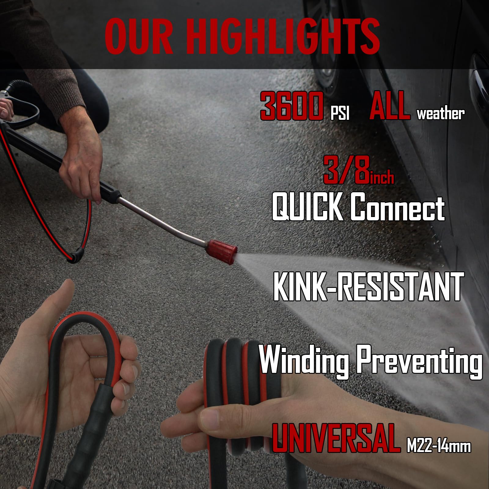 VividWash durable stainless steel connectors enhance long-term reliability in outdoor use.