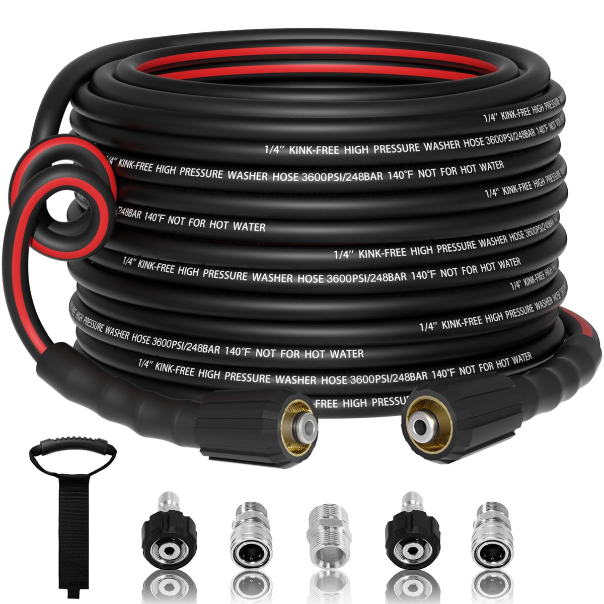 VividWash flexible hose 50ft for easy, unrestricted outdoor cleaning.