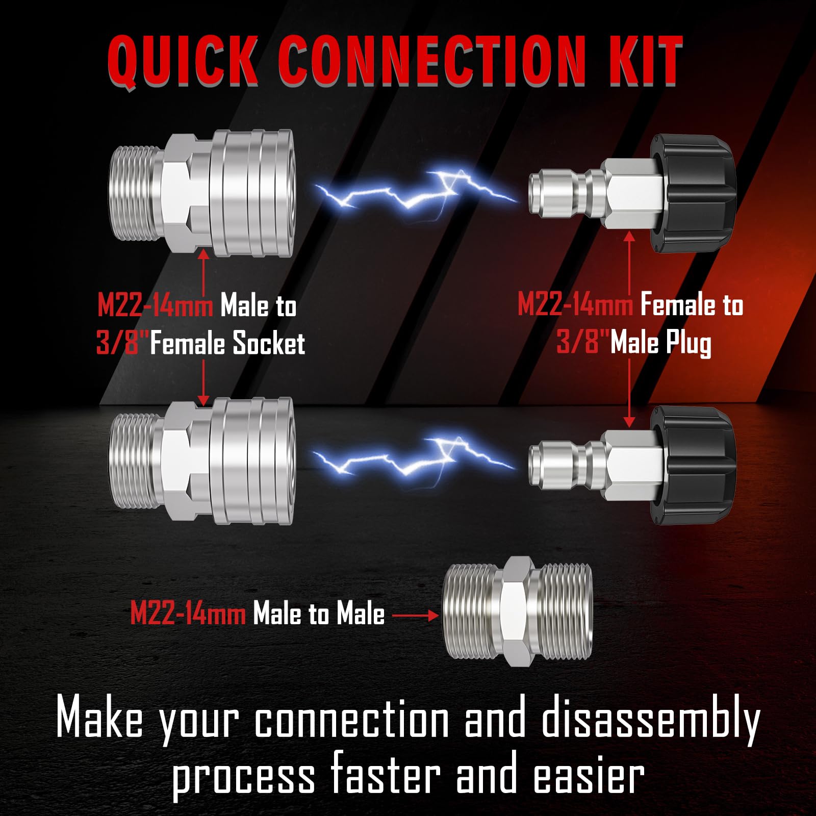 VividWash M22-14mm connection enables quick, secure setups with compatible equipment.