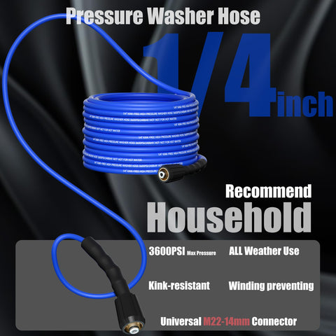 VividWash storage-friendly hose with tie for neat, organized storage