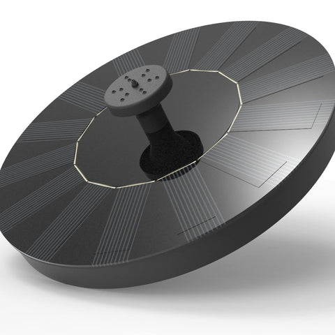 VIVII solar fountain pump assembly powering a vibrant garden water feature