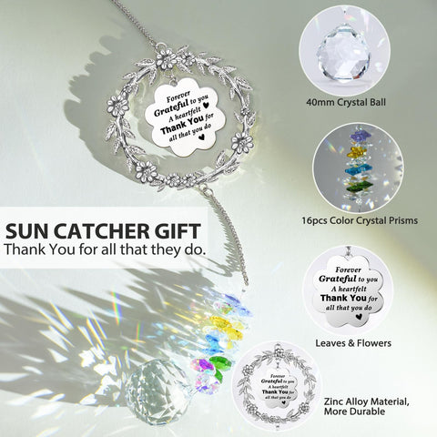 VIVIKEN hanging flower charm with engraved Thank You message.