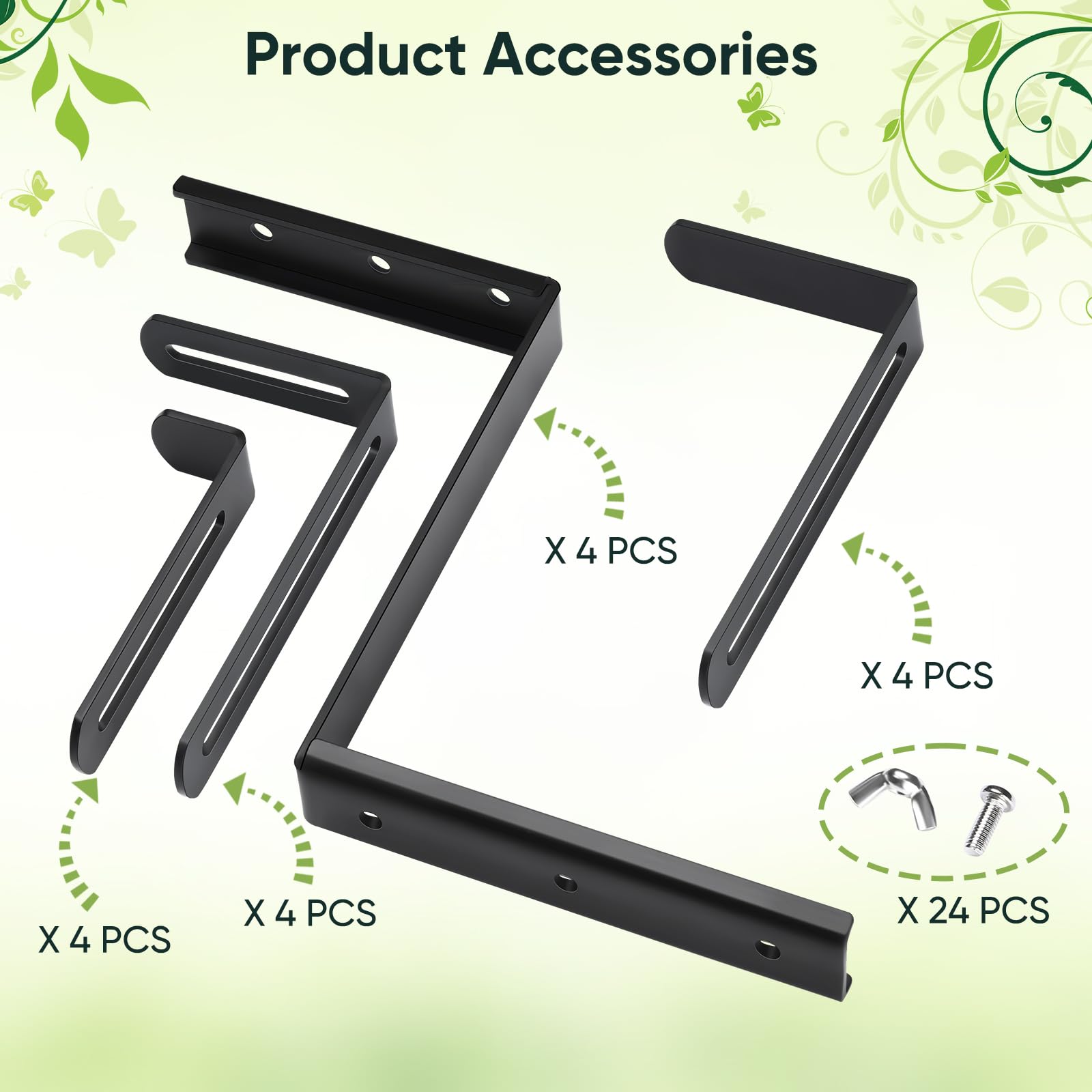 VIVIKEN No-drill window bracket for secure planter mounting without holes.