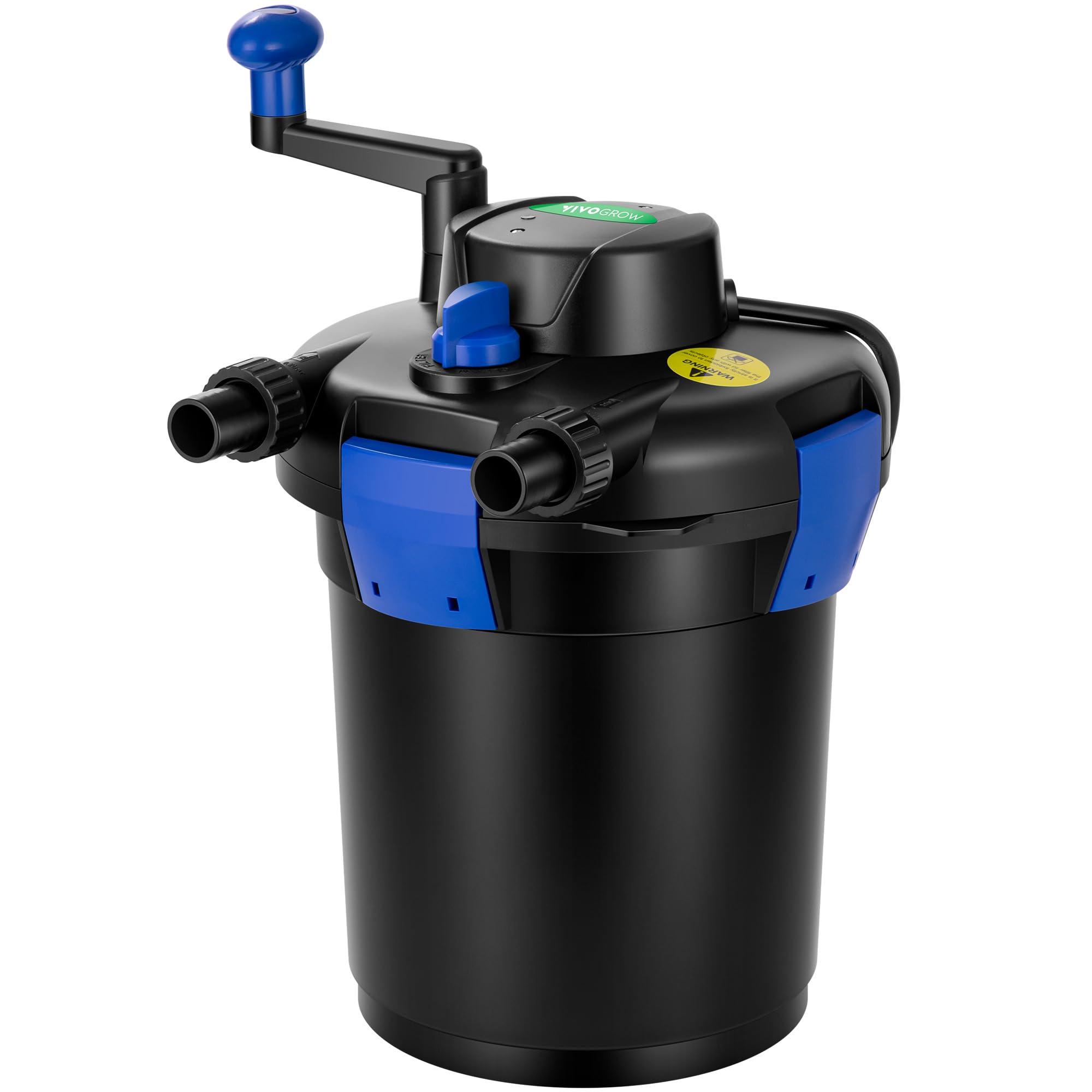VIVOGROW Bio Pressure Pond Filter front view showing compact filtration system for clear water