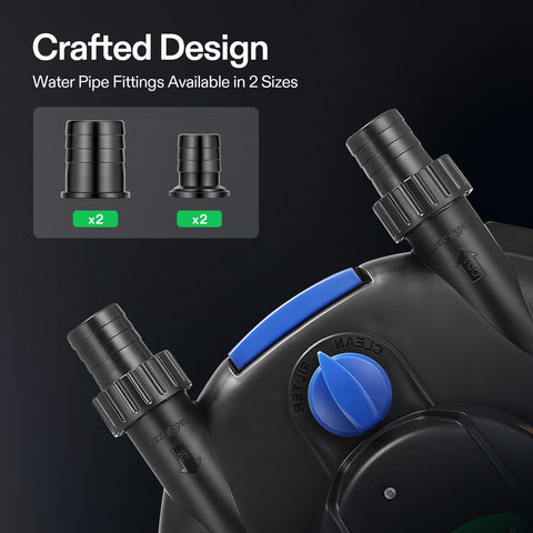 Close-up of VIVOGROW filter with three replaceable sponges for filtration