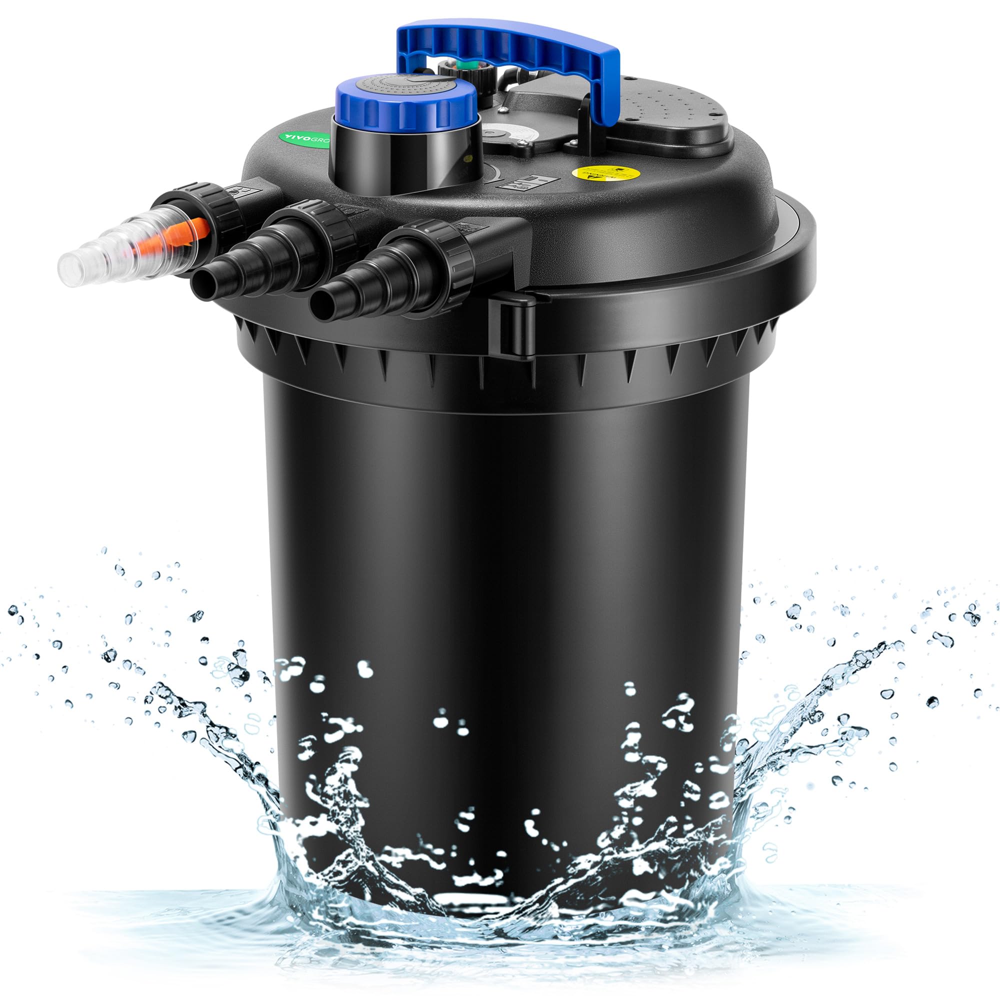 VIVOGROW Bio Pressure Pond Filter with UV-C lamp for clear pond water