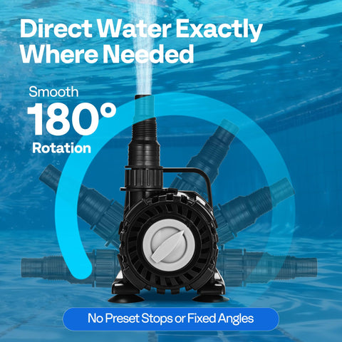VIVOHOME 100W pump inlet cover shown for submersion protection.