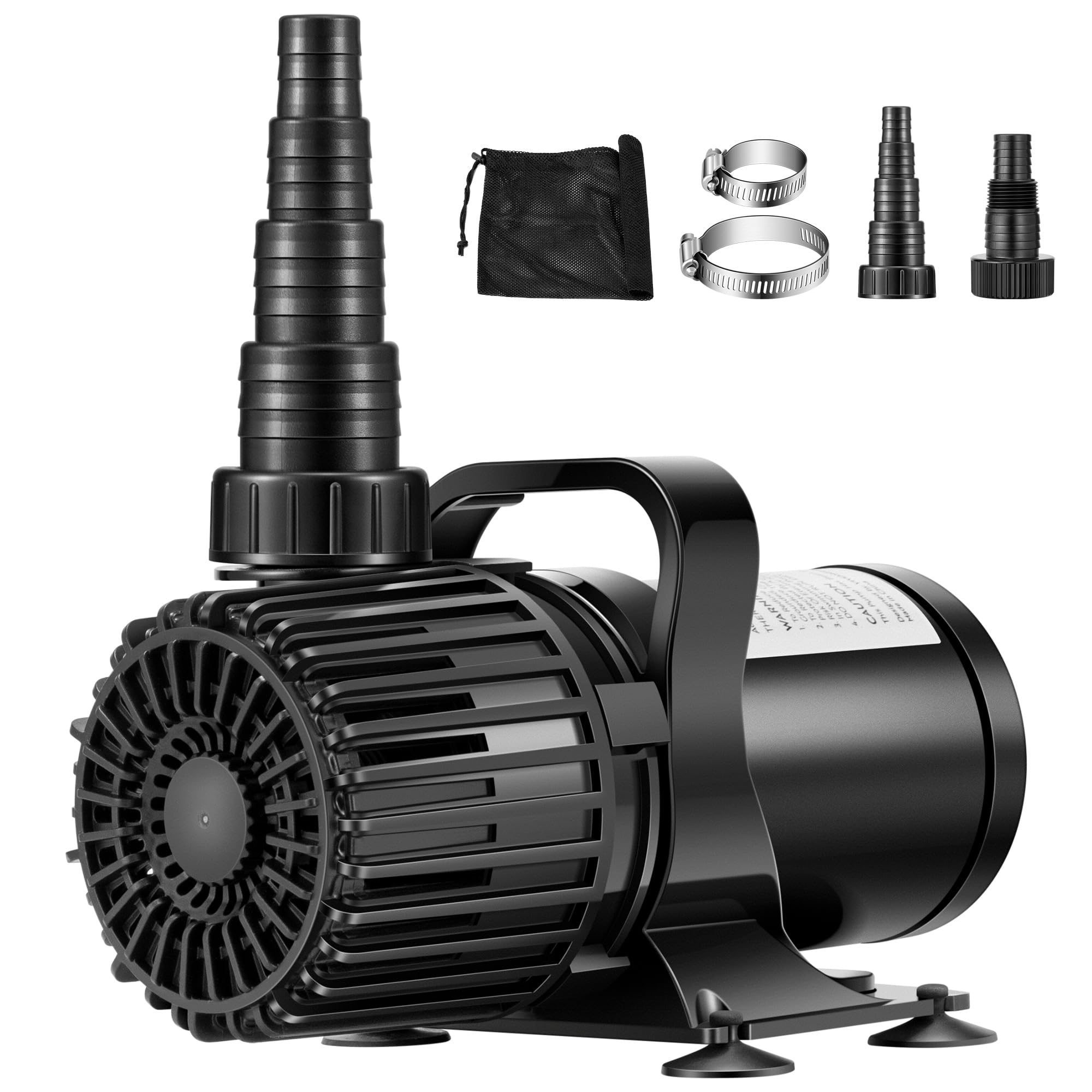 VIVOHOME 120W pump with 180-degree nozzle enables customizable waterfall effects in ponds.