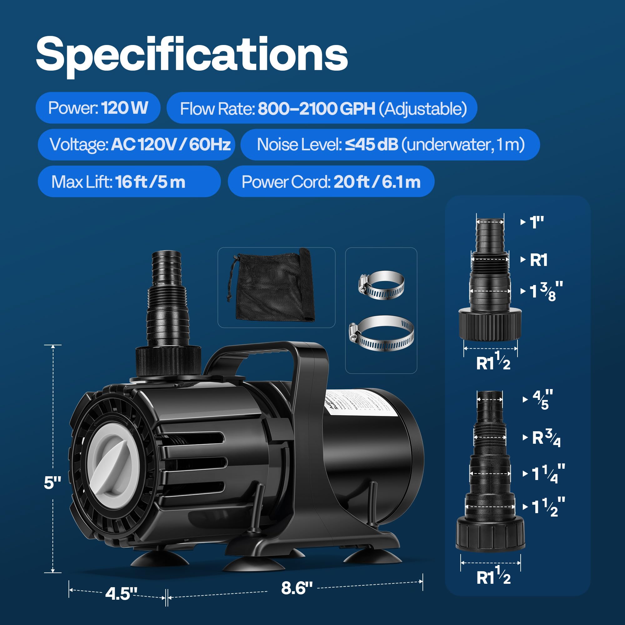VIVOHOME pump installed in pond supports reliable circulation