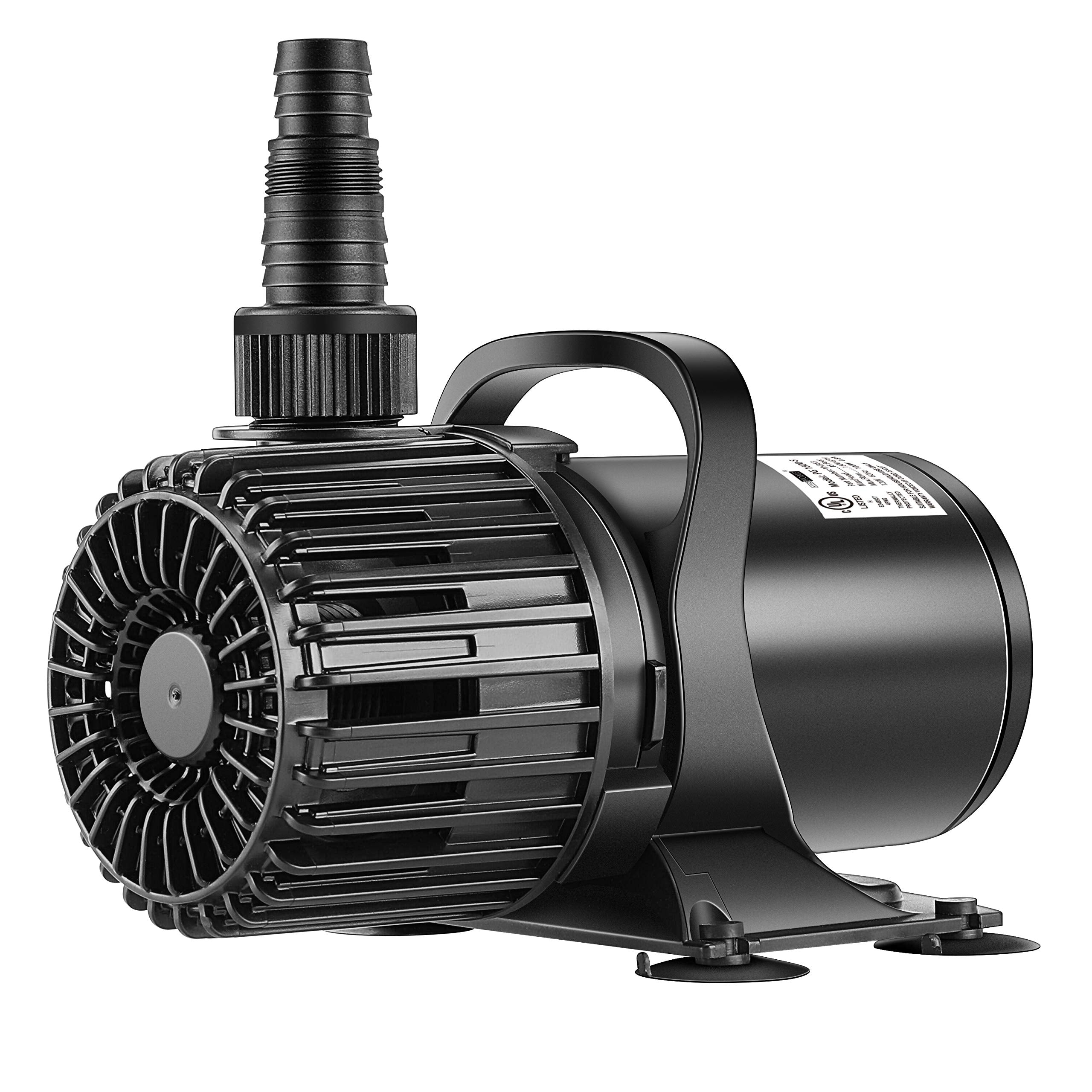 VIVOHOME 120W submersible pump powering strong pond circulation and fountain flow.