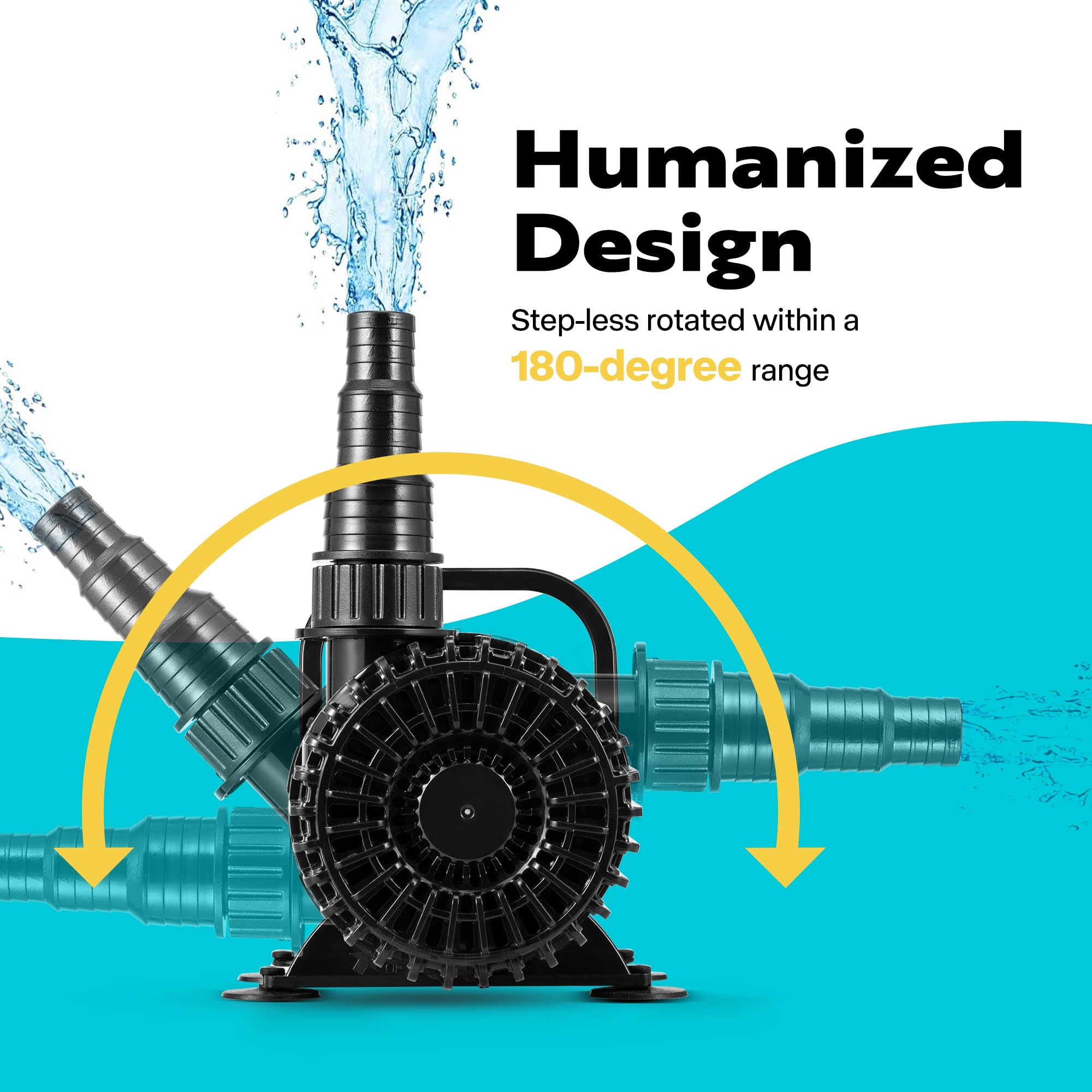 VIVOHOME 180-degree adjustable nozzle enables versatile spray direction.