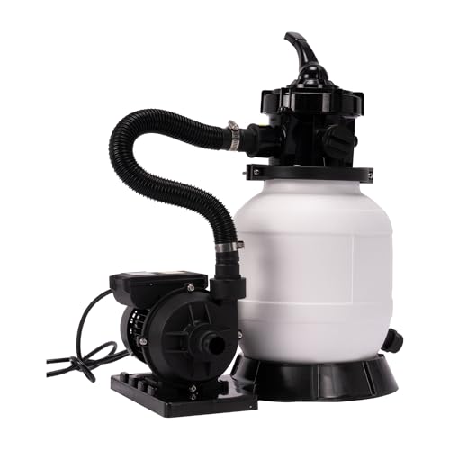 VIVOHOME 22 lb sand capacity label highlighting efficient filtration for mid-size pools