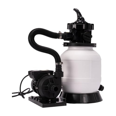 VIVOHOME 22 lb sand capacity label highlighting efficient filtration for mid-size pools