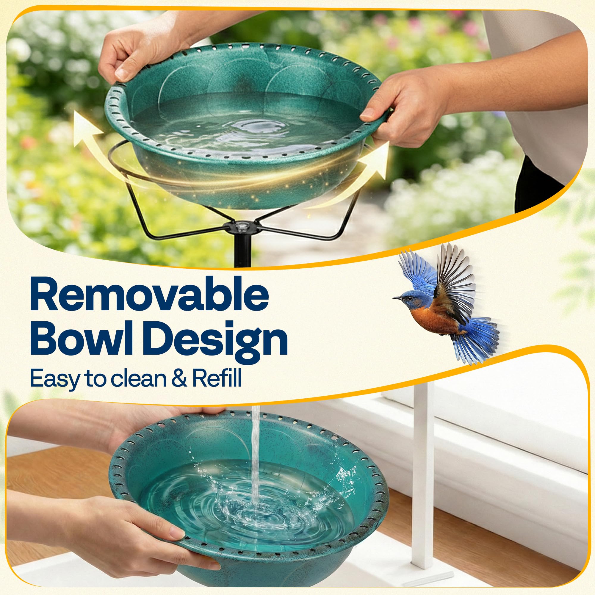 VIVOHOME ABS weatherproof bronze finish resists rust and fading.