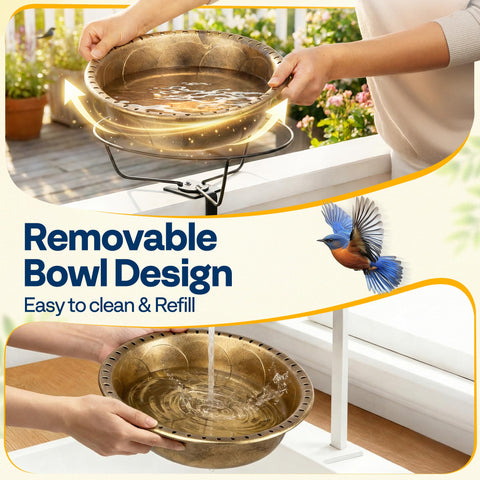 VIVOHOME adjustable rail clamp demonstrating stable, wobble-free installation.
