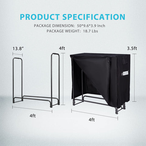 VIVOHOME air ventilation design keeps wood dry and pest-free during storage.
