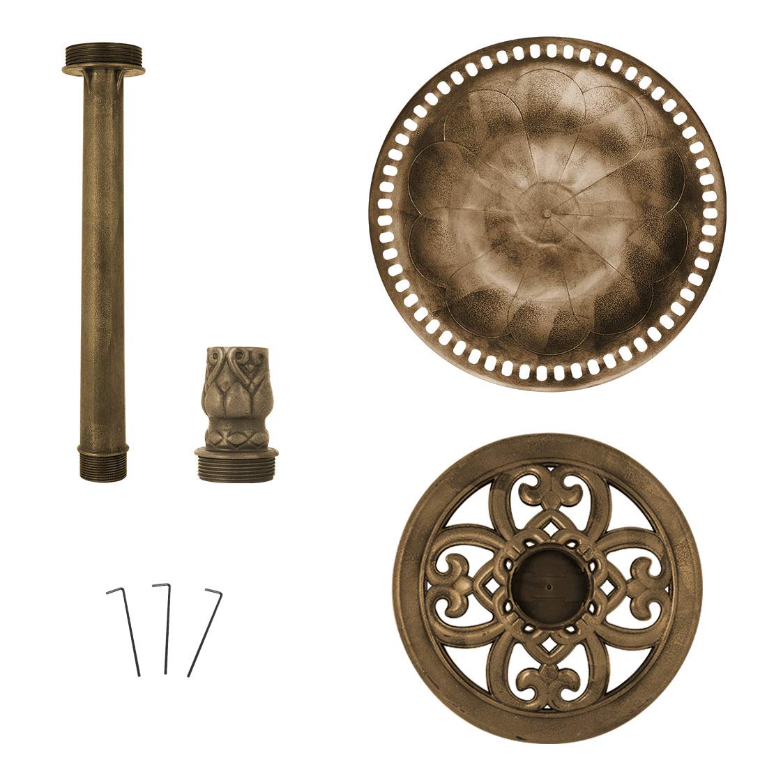 VIVOHOME antique bronze finish base highlights weather-resistant garden statuary.