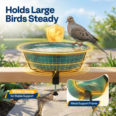 VIVOHOME antique bronze finish bird bath blending with garden decor