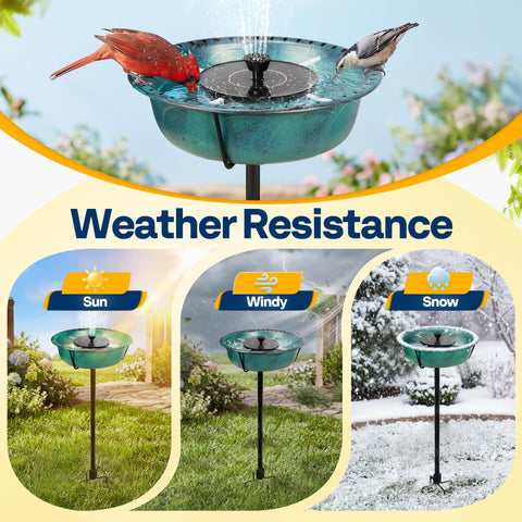 VIVOHOME 3.5-inch deep bowl suits bird bathing.