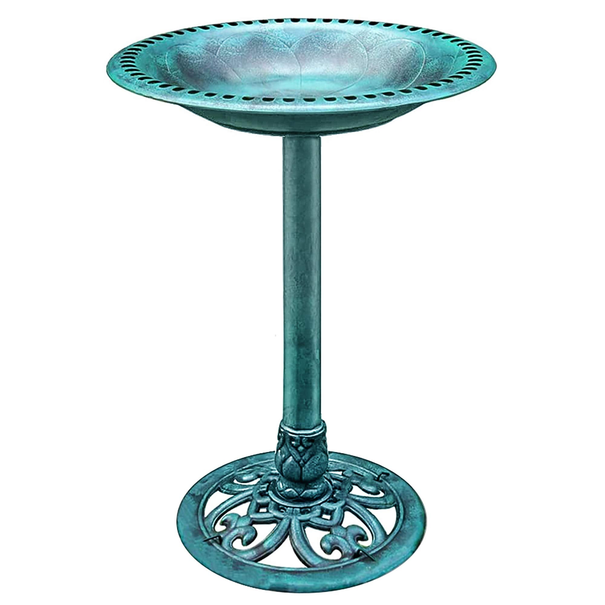 VIVOHOME bird bath base green for enhanced outdoor stability in windy weather