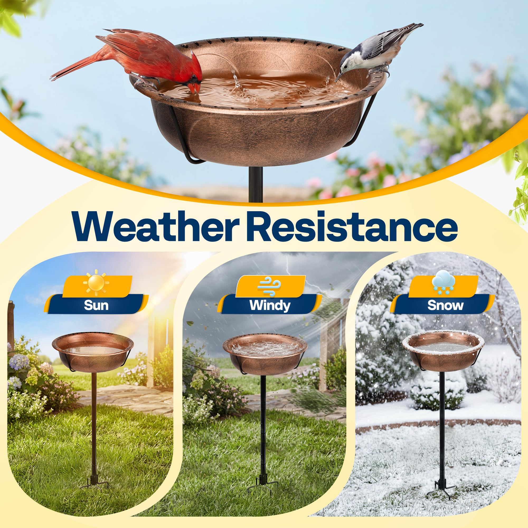 VIVOHOME detachable bowl-base design for quick cleaning and refills