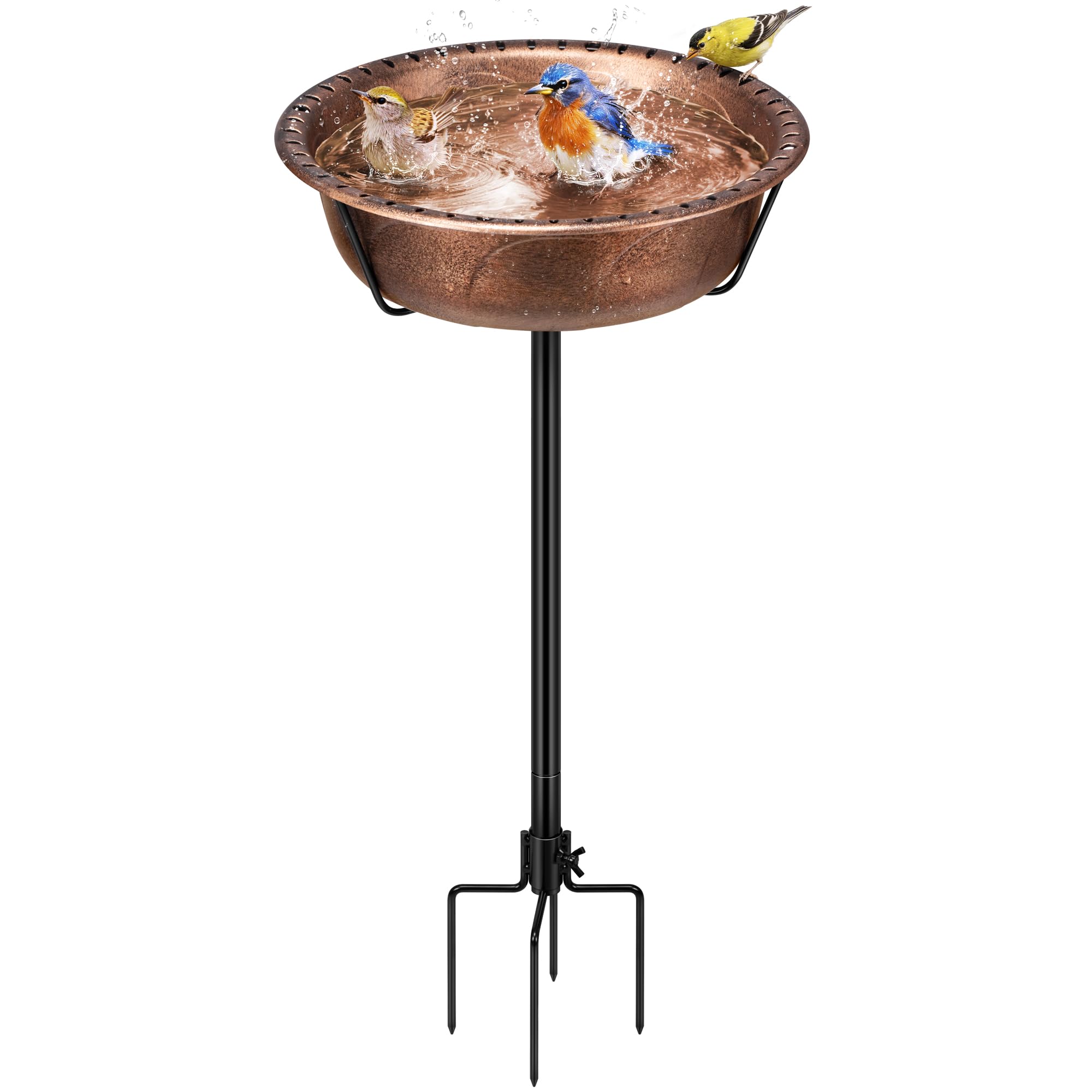 VIVOHOME bird bath outdoor 13-inch bowl invites birds to drink and bathe in your garden