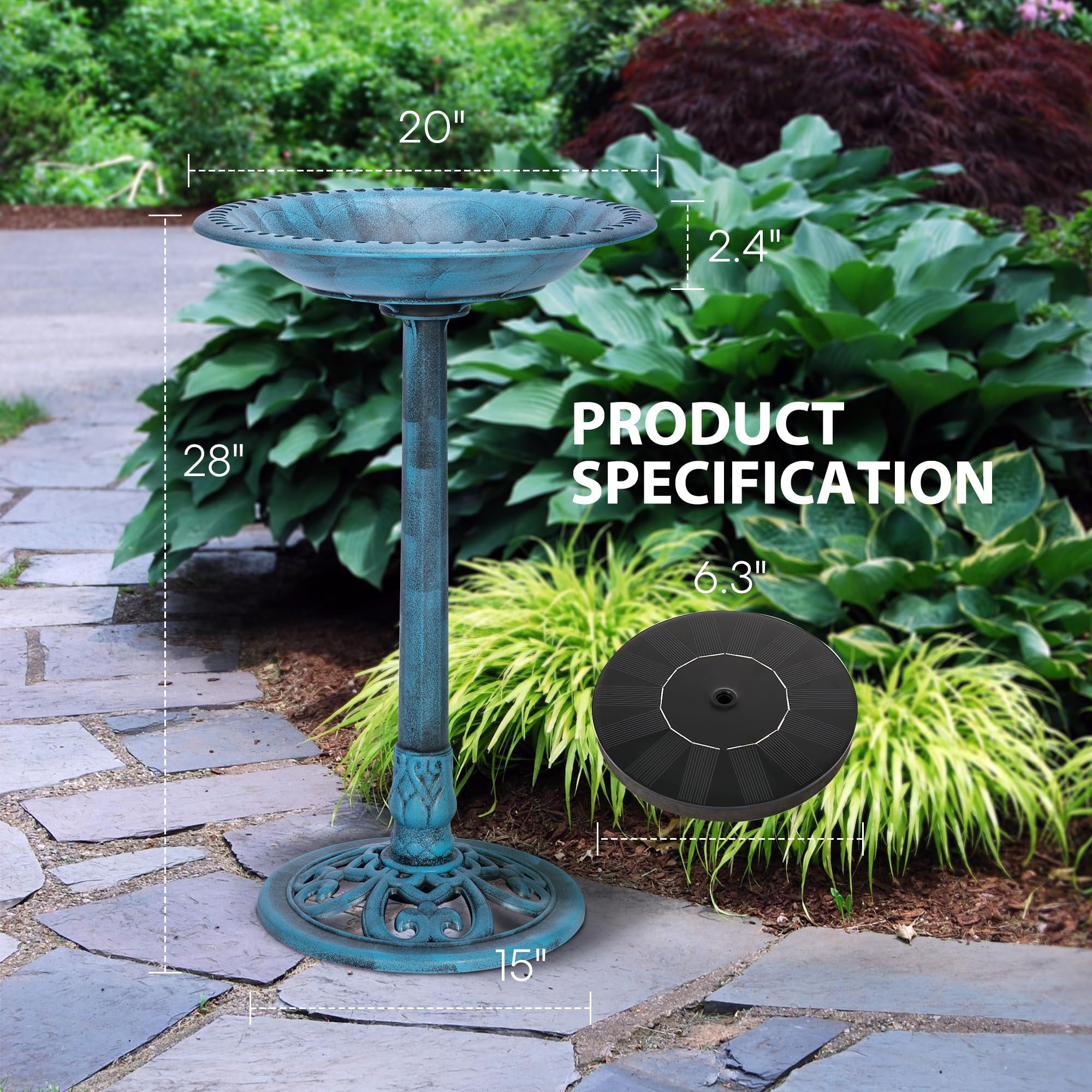 VIVOHOME twist-off bowl allows quick water changes and cleaning.