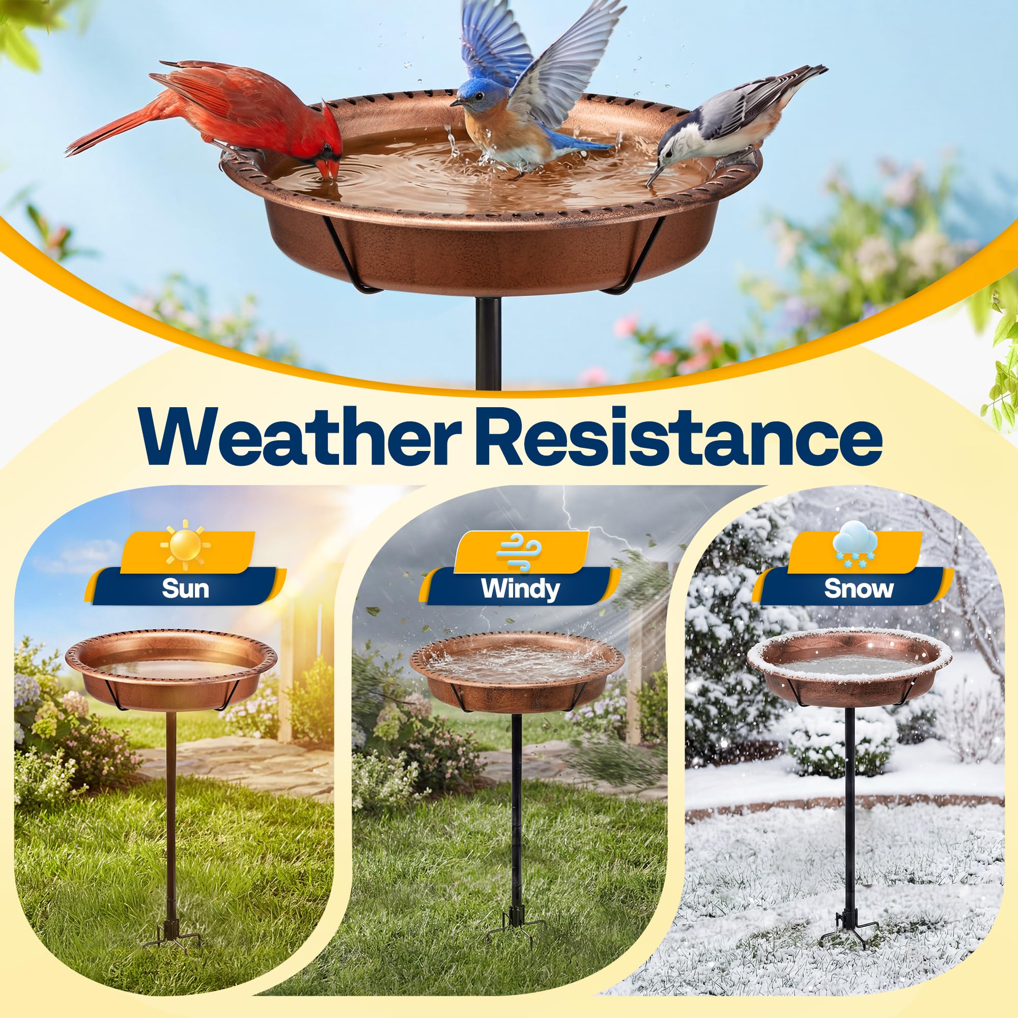 VIVOHOME versatile design doubles as a feeder for seeds.